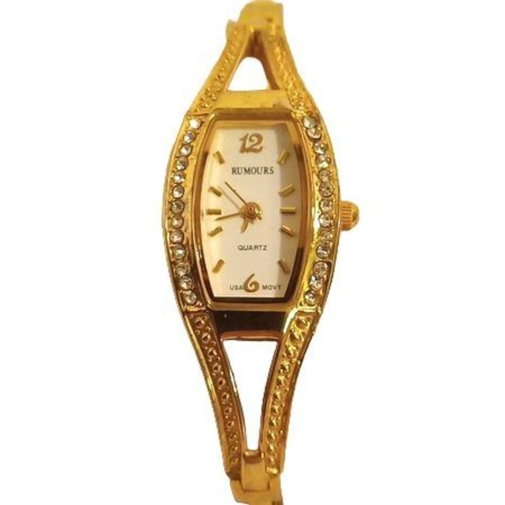 Rumors Gold Tone Quartz Women's Wrist Watch